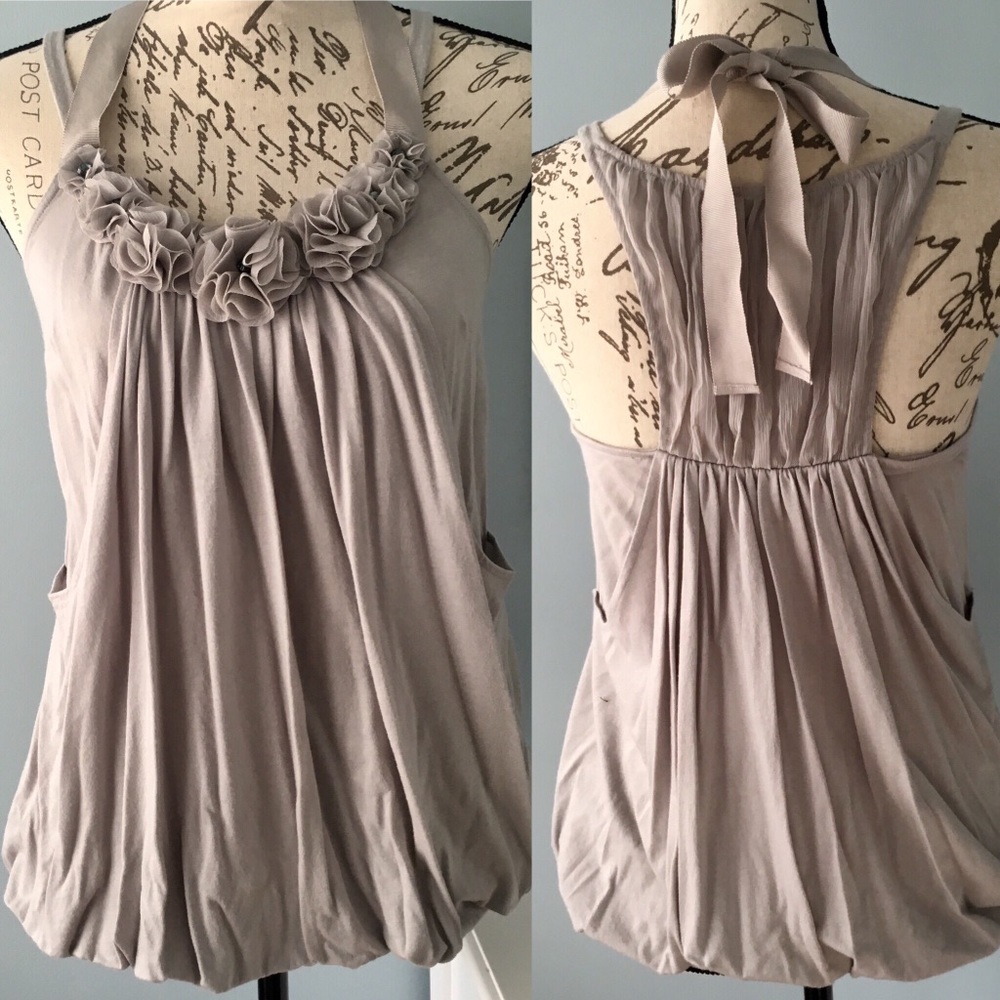 ✨ Anthropologie Floral Halter Tank Top